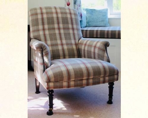 Hamsey Chair in Sanderson Milton Cherry Biscuit
