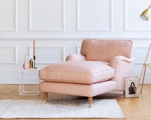 Alwinton Chair Chaise in Blendworth Tennyson Conch