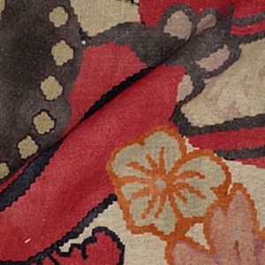 Floral Linen: Kincsem Obsidian