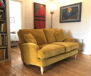 Alwinton 2 Seater Sofa in Warwick Velluto Turmeric