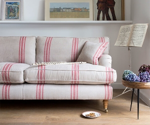 Alwinton 3 Seater Sofa in Walloon Stripe Red