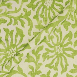 V&A Brompton Collection - Floral Scroll: Lime