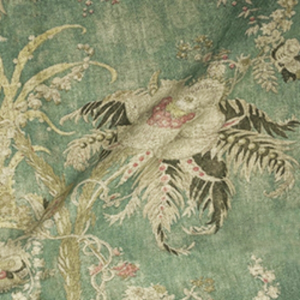 Floral Linen: Zefferino Emerald