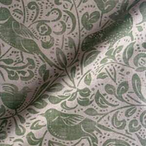 V&A Drawn From Nature - Bird and Rabbit: Light Green