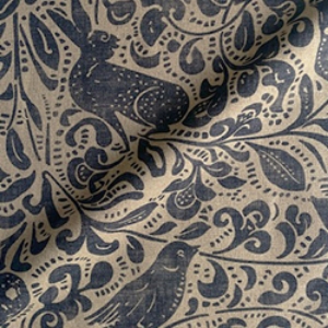 V&A Drawn From Nature - Bird and Rabbit: Navy