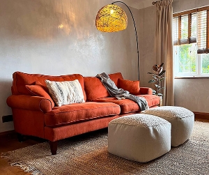 Cooksbridge 3 Seater Sofa in Romo Soho Burnt Orange