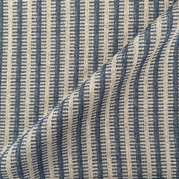 Fabric Stockport Stripe: Denim