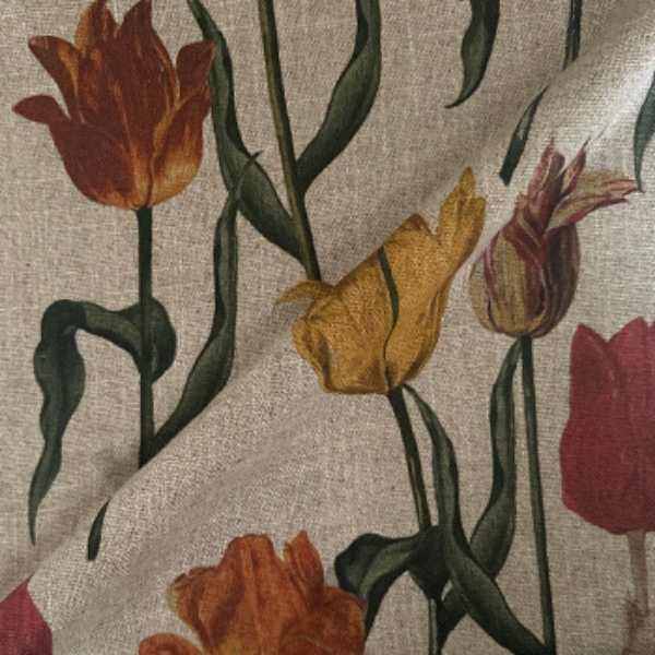 Fabric RHS Botanicals - Pieter van Kouwenhoorn Tulips: Natural