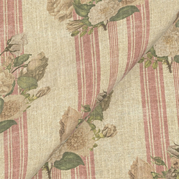 	Exclusvie Fabric RHS Etta's Bouquet: Alba Rose