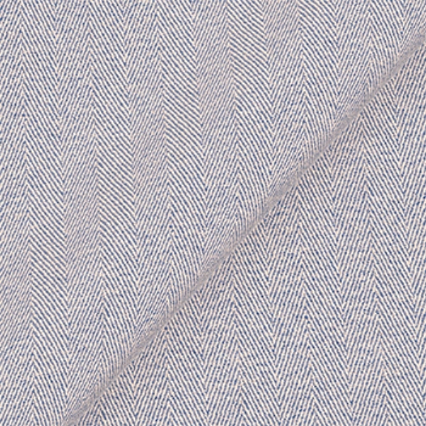 Exclusive Fabric Roxburgh Herringbone: Blue Basil