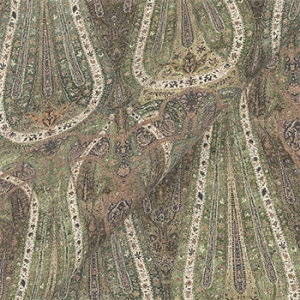 V&A Threads of India on Linen - Paisley Splendour: Seafoam
