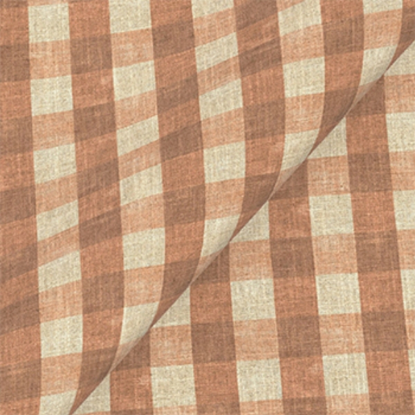 Exclusive Fabric Sussex Gingham Small: Cinnamon 