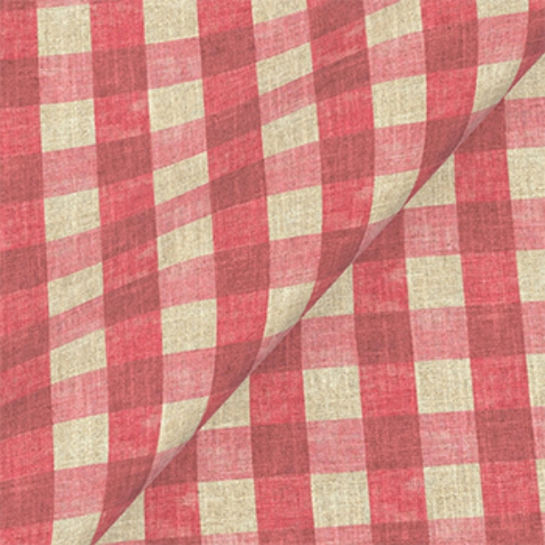 Exclusive Fabric Sussex Gingham Small: Cardinal
