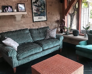 Waverley 3 Seater Sofa in V&A Threads Of India Opulent Velvets Ikate Mirage Hunter