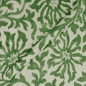 Spill Resistant V&A Floral Scroll: Basil
