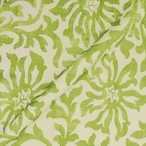 Spill Resistant V&A Floral Scroll: Lime