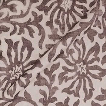 Spill Resistant V&A Floral Scroll: Cacao
