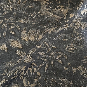Spill Resistant RHS Ferns Toile: Indigo