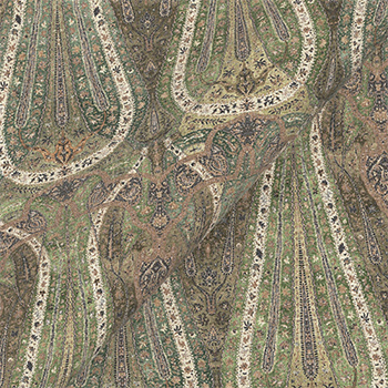 Spill Resistant V&A Paisley Splendour: Seafoam