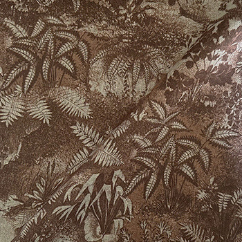 Spill Resistant RHS Ferns Toile: Terracotta