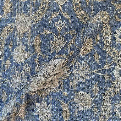 Spill Resistant V&A Regal Arabesque: Denim