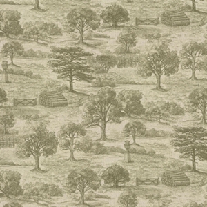 Spill Resistant Woodland Toile: Spring Green