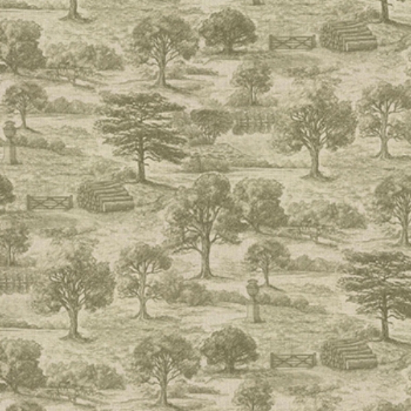 Spill Resistant Woodland Toile: Spring Green