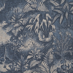 RHS Botanicals - Ferns Toile: Indigo