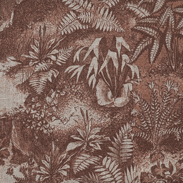 RHS Botanicals - Ferns Toile: Burnt Umber