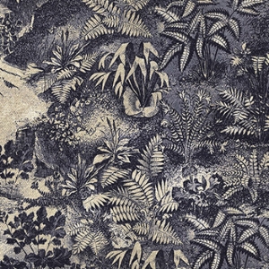 RHS Botanicals on Velvet - Ferns Toile: Ink
