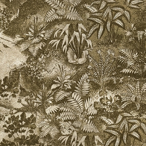 RHS Botanicals on Velvet - Ferns Toile: Olive