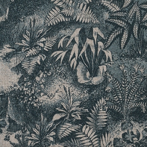 Spill Resistant RHS Ferns Toile: Teal