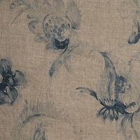 Floral Linen: Lela Mystery Indigo
