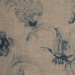 Floral Linen: Lela Mystery Indigo