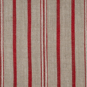 Carthorpe Woven Linen Stripe: Red