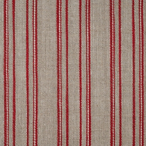 Hovingham Woven Linen Stripe: Red