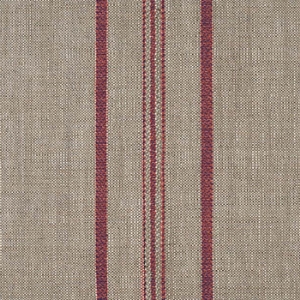 Askrigg Woven Linen Stripe: Red