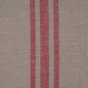 Walloon Stripe Linen: Red