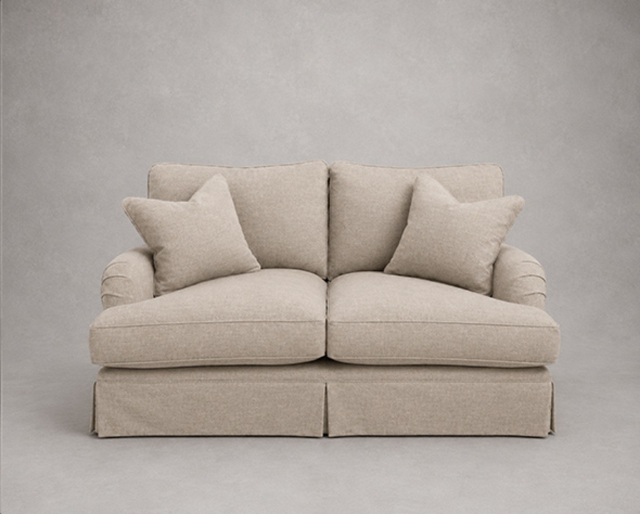 Alwinton 2 Seater Loose Cover Sofa in Whernside Herringbone Spring Grass