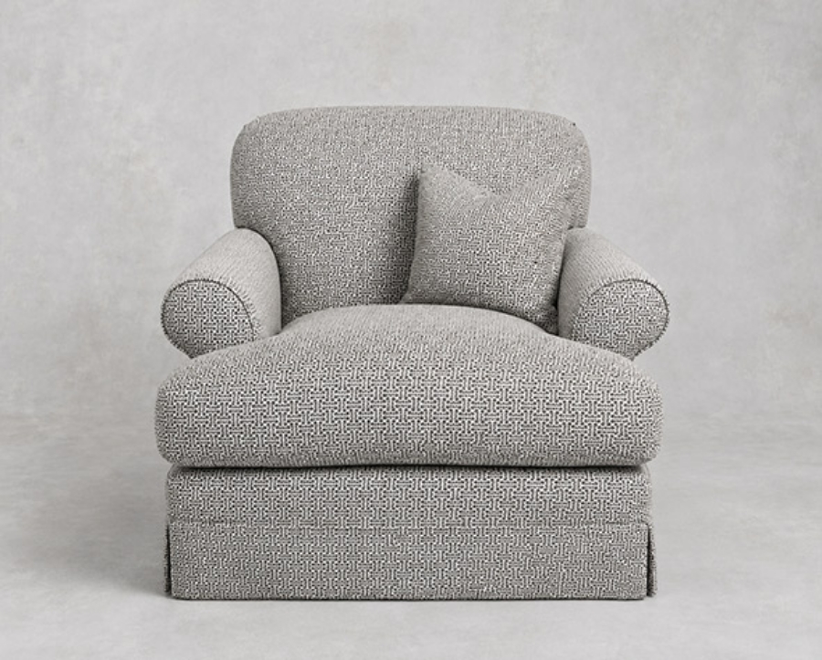 Outlet Manchester: Hampton Loose Cover Chair in Gertrude Jekyll Lattice Navy