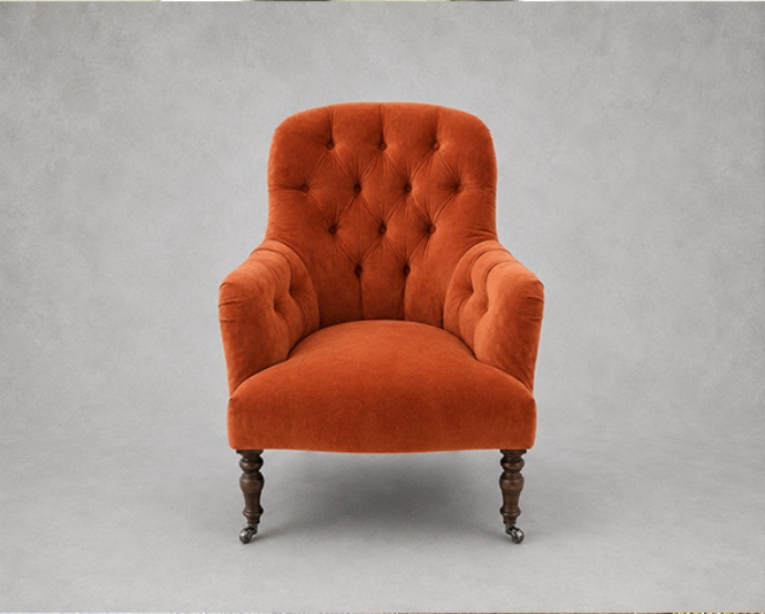 Outlet Edinburgh: Tisbury Chair in House Clever Velvet Henna