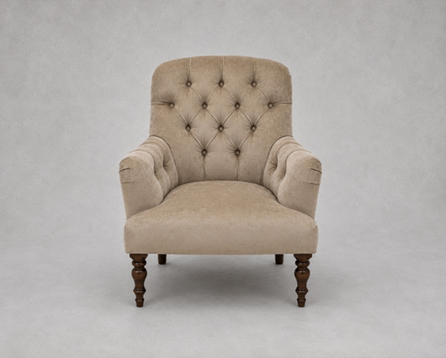 Outlet Salisbury: Tisbury chair in Almost Plain Velvet Ash