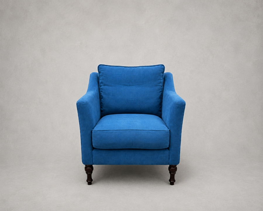 Outlet West Sussex: Brunel Chair in Linara Prussian Blue