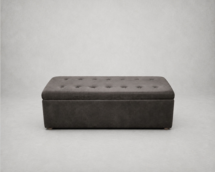 Outlet Edinburgh: Opera Blanket box in Brunel Leather Charcoal