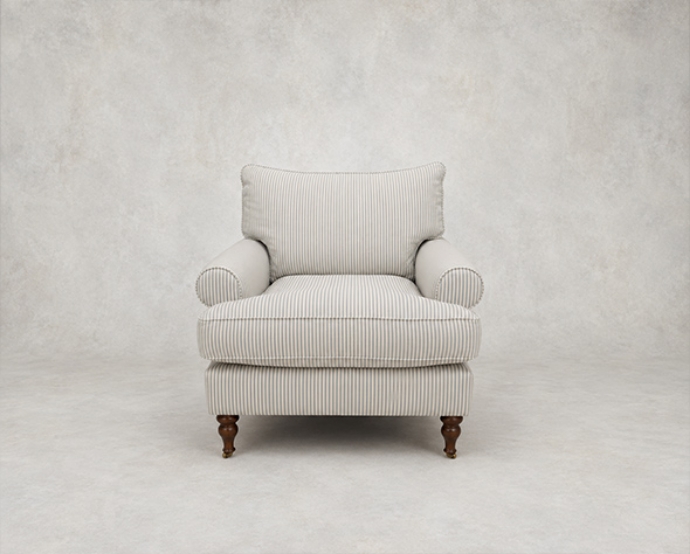 Outlet Nottingham: Cooksbridge Accent Chair in Cloth 21 Simple Stripe Lagoon