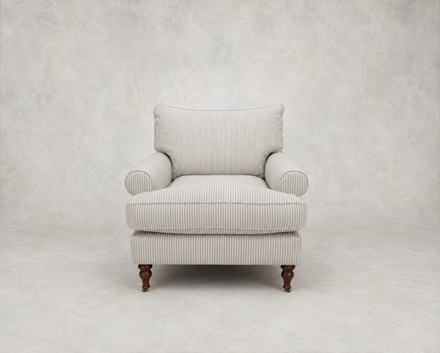 Outlet Nottingham: Cooksbridge Accent Chair in Cloth 21 Simple Stripe Lagoon