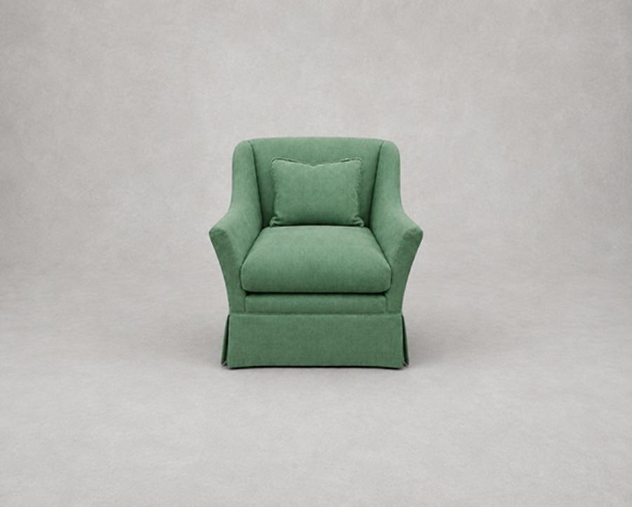 Outlet Nottingham: Cromer Chair with Valance in Signature Plain Forest