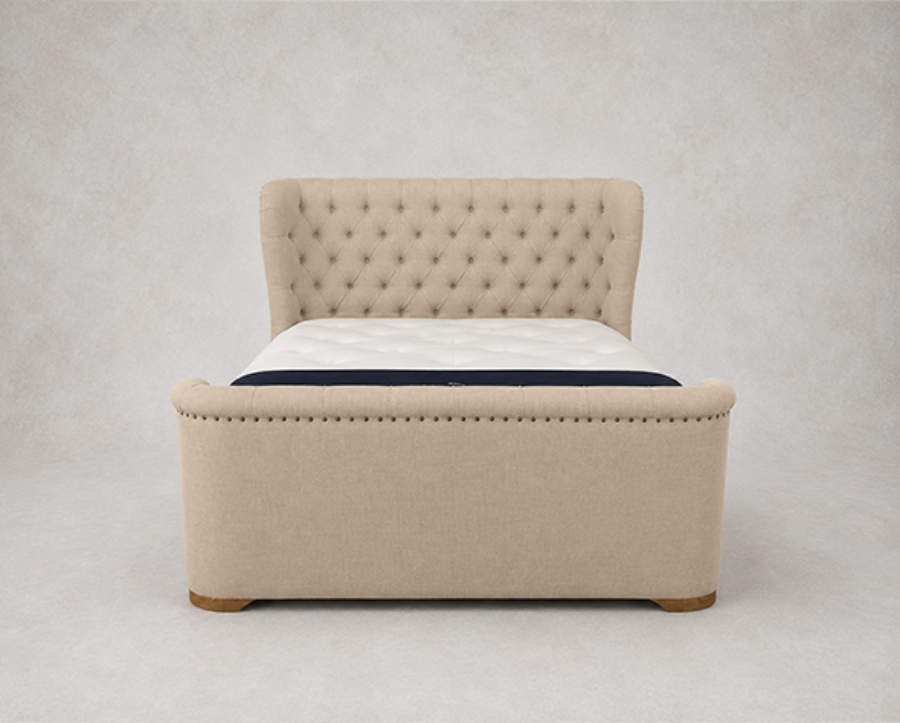 Outlet Manchester: Rouen King Bed Frame in Hawes Linen