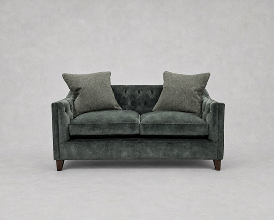 Outlet West Sussex: Haresfield 2 seater sofa dipped arm in Warwick Lovely Velvet Jade