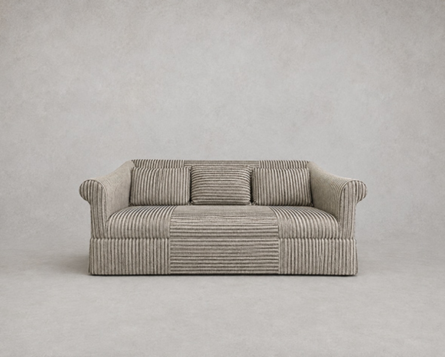 Outlet Edinburgh: Turnberry 3 seater sofa in Stockport Stripe Hunter